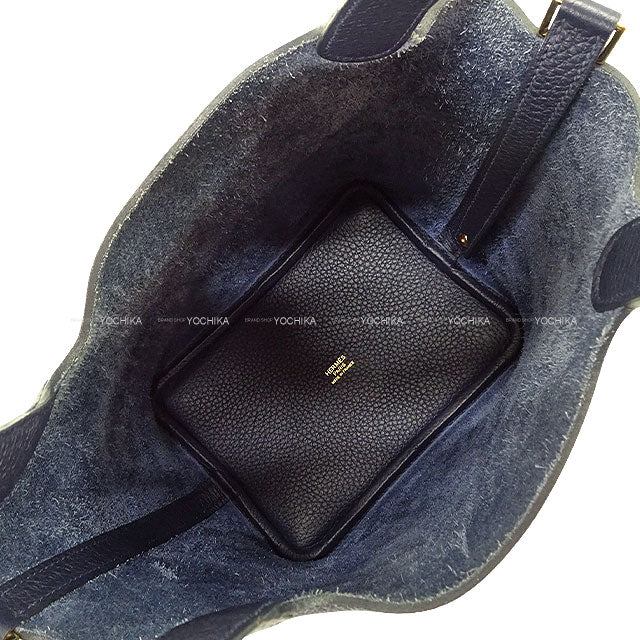 [Pre-loved] HERMES Handbag Picotin Lock 18 PM Bleu Nuit Taurillon Clemence Gold HW Stamp Y[LIKE NEW][Authentic]