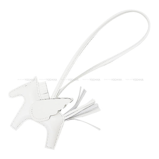 HERMES bag charm Rodeo Pegasus PM SO White New White Agneau Milo/Veau Swift Stamp K[BRAND NEW][Authentic]
