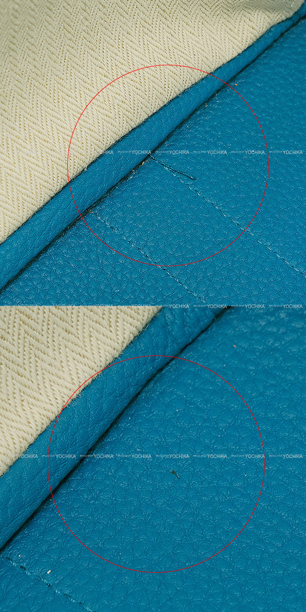[Pre-loved] HERMES tote bag Garden Party 30 TPM All Leather Bleu Izmir Veau Negonda Silver HW Stamp C[LIKE NEW][Authentic]