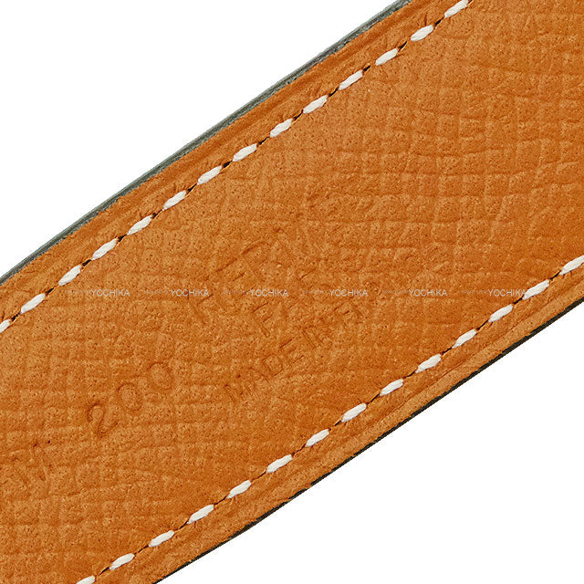 [Pre-loved] HERMES belt Constance mini 24 Reversible H Belt Noir (Black)/Gold Veau Swift/Veau Epsom Silver HW Stamp D[LIKE NEW][Authentic]