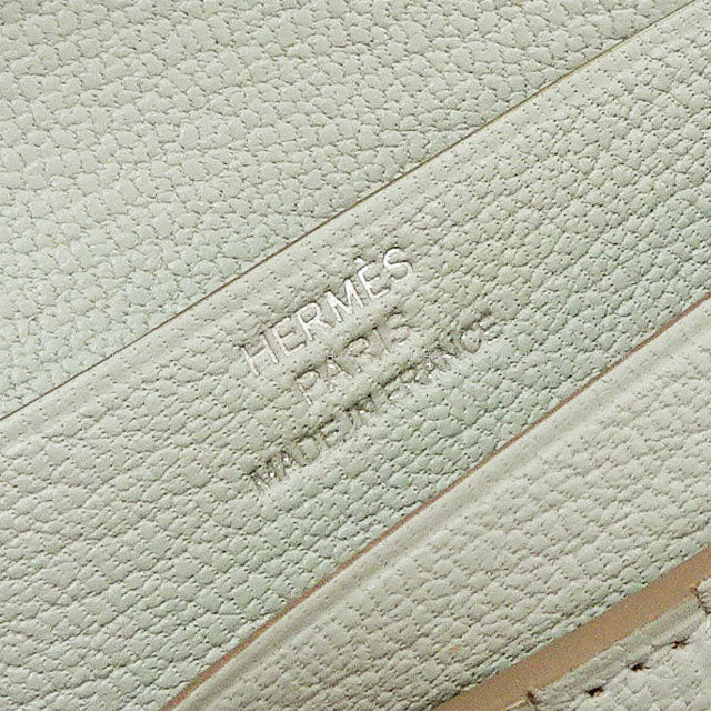 HERMES Bi-fold wallet Bearn Compact Gris Perle Chevre Mysore Silver HW Stamp W[BRAND NEW][Authentic]