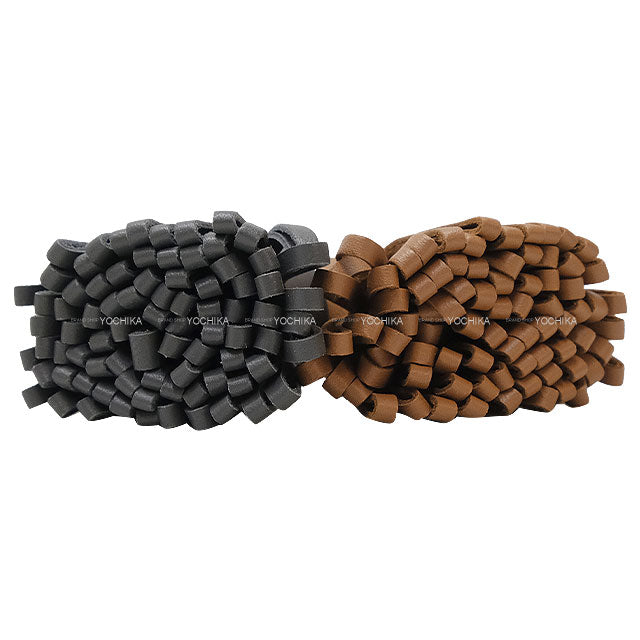 HERMES key ring Carmen Unodos Gold/Ardoise Agneau Milo Silver HW[BRAND NEW][Authentic]