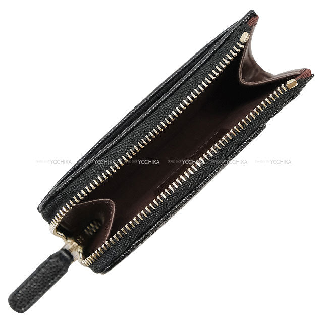 CHANEL card holder Fragment Mini Case Matelasse Coco Mark 3pocket Noir (Black)/Bordeaux Graind Calf(Caviarskin) Champagne Gold HW[BRAND NEW][Authentic]