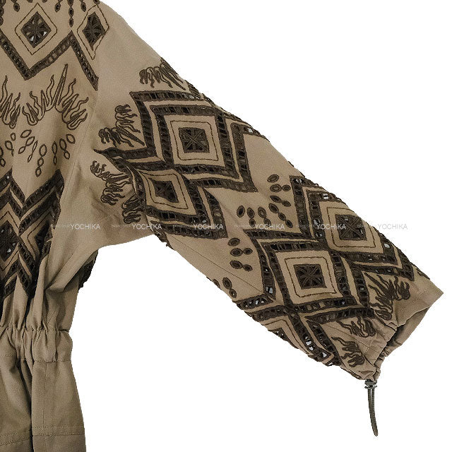 HERMES One‐piece dress Dress ROBE PRAIRIE BRODEEMarron/Taupe Cotton100% #34[BRAND NEW][Authentic]