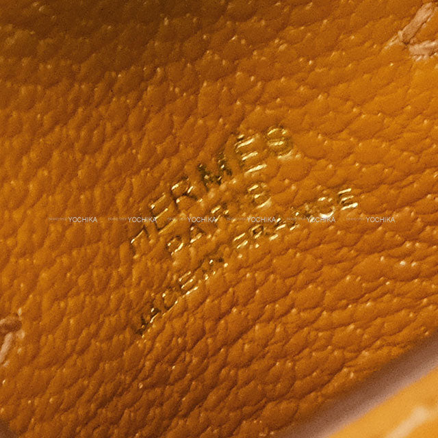 HERMES bag charm Kelly Doll Quelle Idole Gold/Nata/Chocolat Veau Tadelakt Gold HW Stamp B[EXCELLENT][Authentic]