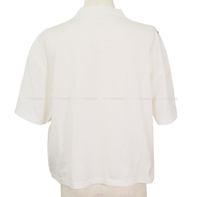 HERMES Short sleeve t shirt plus coaching remix pano Blanc (White) Cotton100% #36[EXCELLENT][Authentic]
