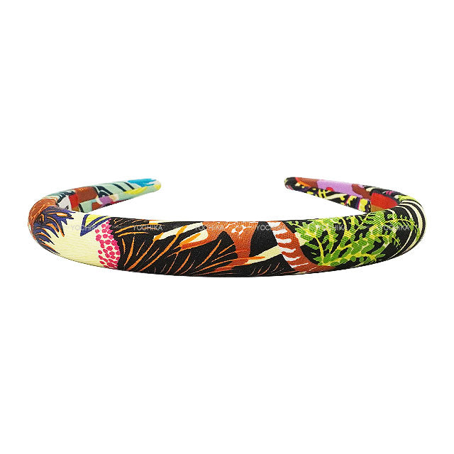 HERMES hair accessories headband Elsa Wild Singapore Multicolor Silk100%[EXCELLENT][Authentic]