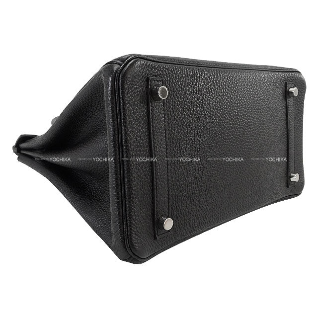 [Pre-loved] HERMES Handbag Birkin30 Noir (Black) Veau Togo Silver HW Stamp T[LIKE NEW][Authentic]