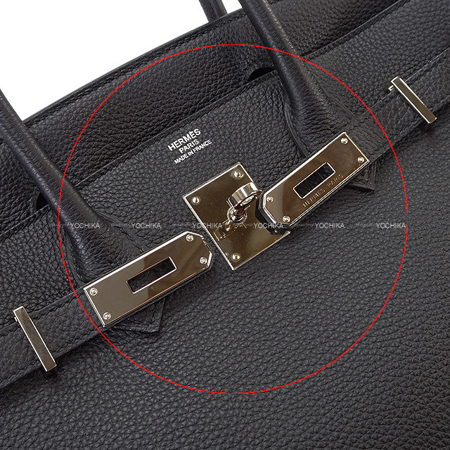 [Pre-loved] HERMES Handbag Birkin30 Noir (Black) Veau Togo Silver HW Stamp T[LIKE NEW][Authentic]
