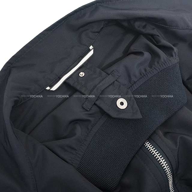 HERMES Blouson Ladies Long 2Way Twinset Navy Wool/Nylon/Silk/Polyurethane #36 5E0117DLBLOUSON[EXCELLENT][Authentic]