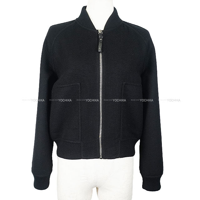 [Pre-loved] HERMES Blouson Jacket Double-Face Noir (Black) Cashmere #34 4E0241DC[LIKE NEW][Authentic]
