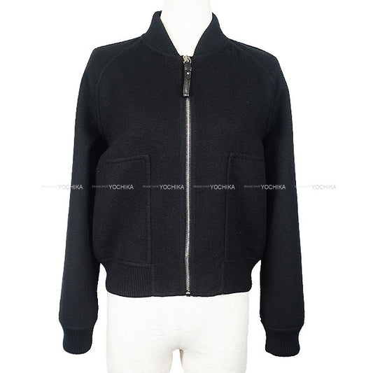 [Pre-loved] HERMES Blouson Jacket Double-Face Noir (Black) Cashmere #34 4E0241DC[LIKE NEW][Authentic]