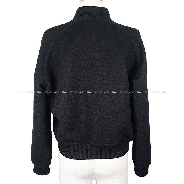 [Pre-loved] HERMES Blouson Jacket Double-Face Noir (Black) Cashmere #34 4E0241DC[LIKE NEW][Authentic]