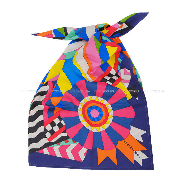HERMES Petit H Furoshiki GM Cheval de Fete Multicolor Silk[BRAND NEW][Authentic]