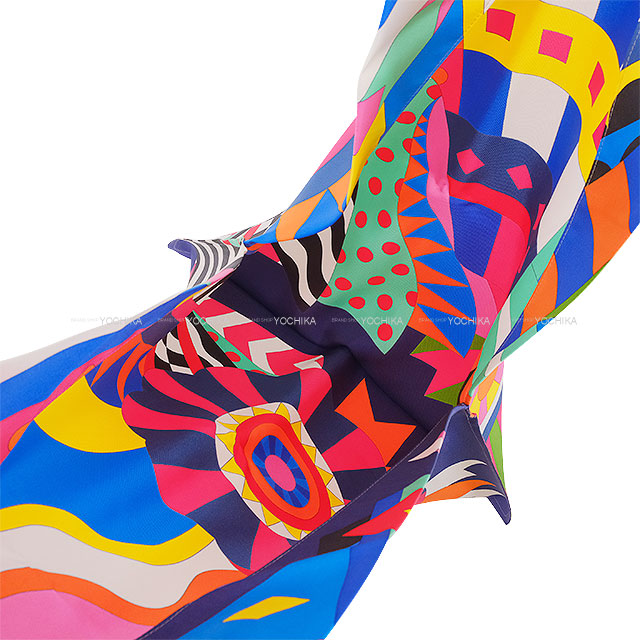 HERMES Petit H Furoshiki GM Cheval de Fete Multicolor Silk[BRAND NEW][Authentic]