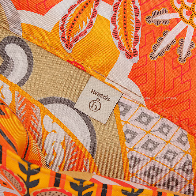HERMES Handbag Petit H Furoshiki PM Duo Cosmic Orange/Multicolor Silk100%[BRAND NEW][Authentic]
