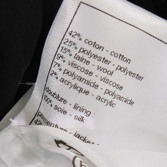 2024AW CHANEL Ladies Tweed Jacket Bow Tie Coco Button Noir (Black) Cotton/Polyester/Wool #34 P78054[BRAND NEW][Authentic]