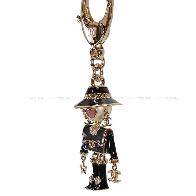 2025-2026 AW CHANEL key ring Mademoiselle Matelasse Noir (Black