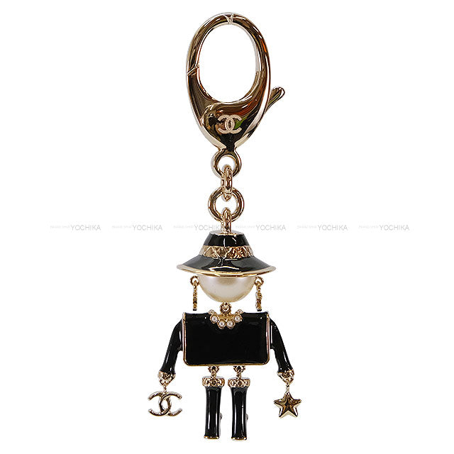 2025-2026 AW CHANEL key ring Mademoiselle Matelasse Noir (Black