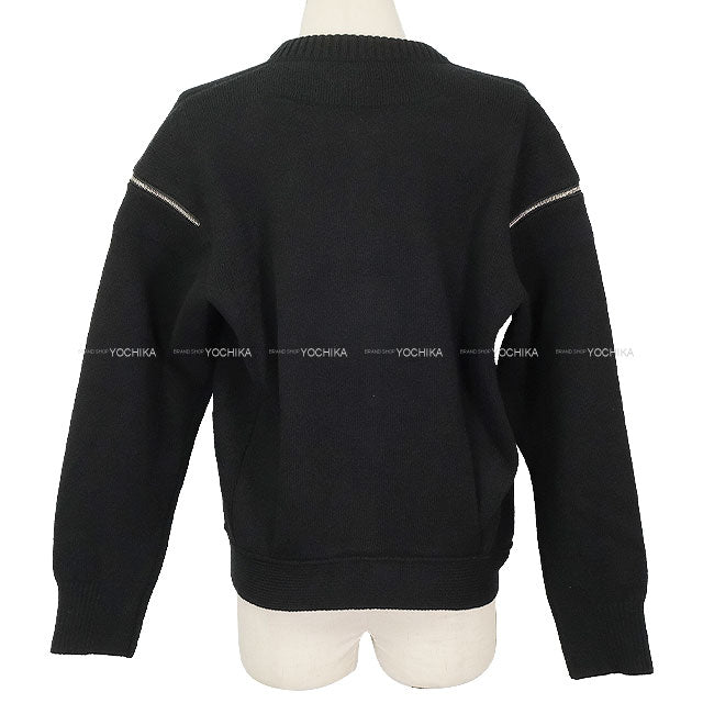 2025SS CHANEL Cardigan Zip Coco Mark Button Noir (Black) Cashmere/Elastane/Polyamide #34 Silver HW P79151[BRAND NEW][Authentic]