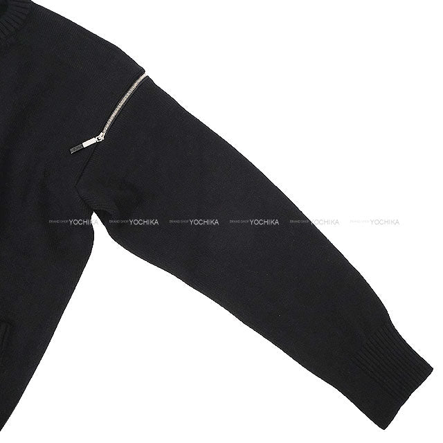 2025SS CHANEL Cardigan Zip Coco Mark Button Noir (Black) Cashmere/Elastane/Polyamide #34 Silver HW P79151[BRAND NEW][Authentic]