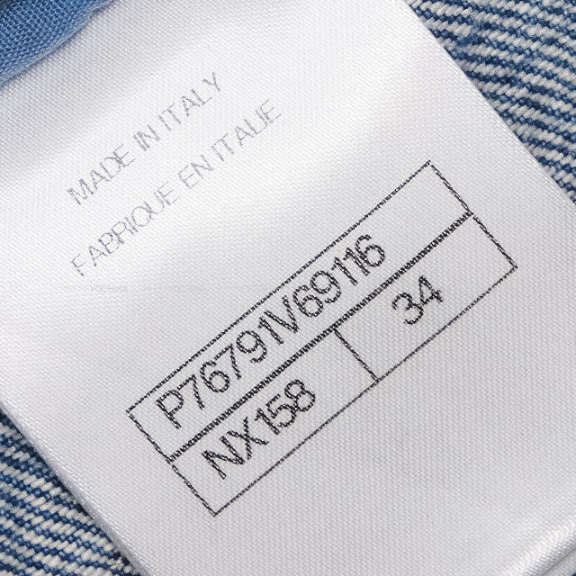 CHANEL Denim Pants Waist Coco mark Blue Cotton #34 P76791[BRAND NEW][Authentic]