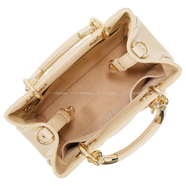 Dior Handbag Lady Dior Small 95.22 2way Cannage Beige Calfskin Gold HW[BRAND NEW][Authentic]