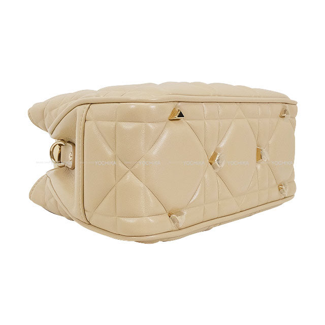 Dior Handbag Lady Dior Small 95.22 2way Cannage Beige Calfskin Gold HW[BRAND NEW][Authentic]