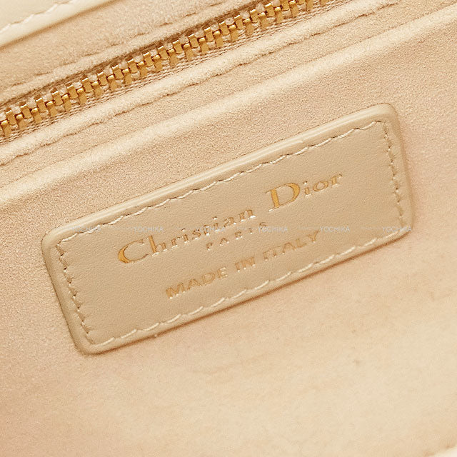 Dior Handbag Lady Dior Small 95.22 2way Cannage Beige Calfskin Gold HW[BRAND NEW][Authentic]