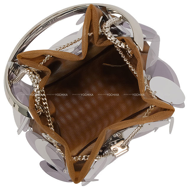 2025SS JIMMY CHOO Shoulder bag Chain Hand bah Bon Bon Biscuit/Silver Disco sequins/Mesh Silver HW 121956[BRAND NEW][Authentic]