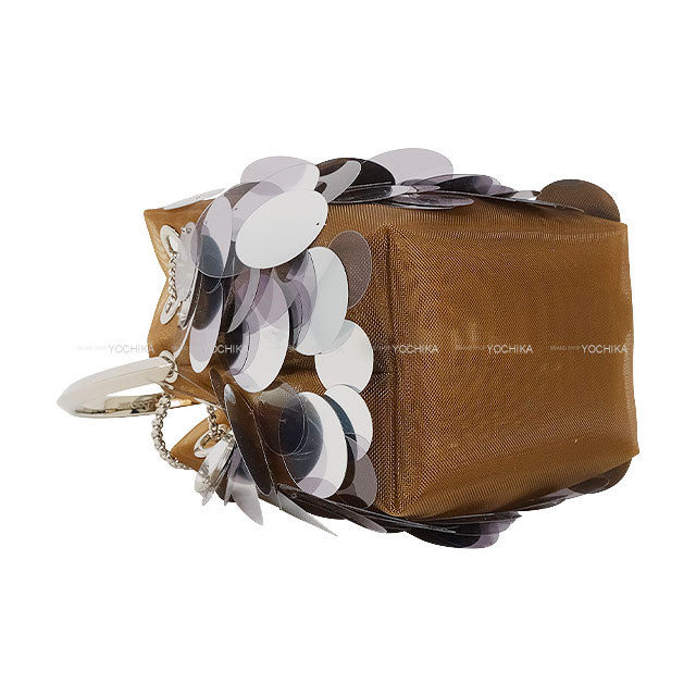 2025SS JIMMY CHOO Shoulder bag Chain Hand bah Bon Bon Biscuit/Silver Disco sequins/Mesh Silver HW 121956[BRAND NEW][Authentic]