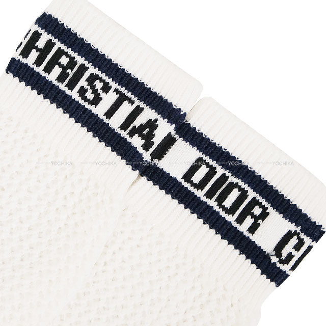 Dior Sporty Socks #S Blanc (White) Cotton 14SOC503A203[BRAND NEW][Authentic]