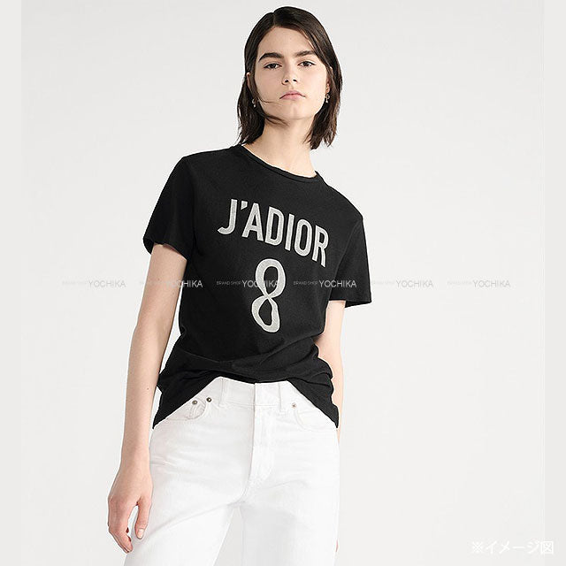 Dior Short sleeve t shirt JA DIOR Noir (Black) Cotton /Linen jersey #XS 213T03TC003[BRAND NEW][Authentic]
