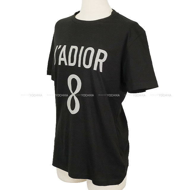 Dior Short sleeve t shirt JA DIOR Noir (Black) Cotton /Linen jersey #XS 213T03TC003[BRAND NEW][Authentic]
