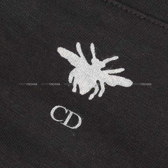 Dior Short sleeve t shirt JA DIOR Noir (Black) Cotton /Linen jersey #XS 213T03TC003[BRAND NEW][Authentic]