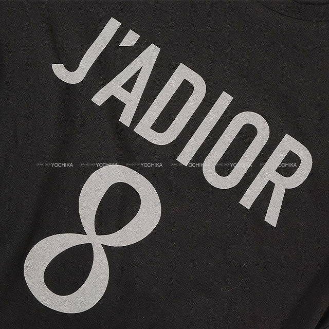 Dior Short sleeve t shirt JA DIOR Noir (Black) Cotton /Linen jersey #XS 213T03TC003[BRAND NEW][Authentic]