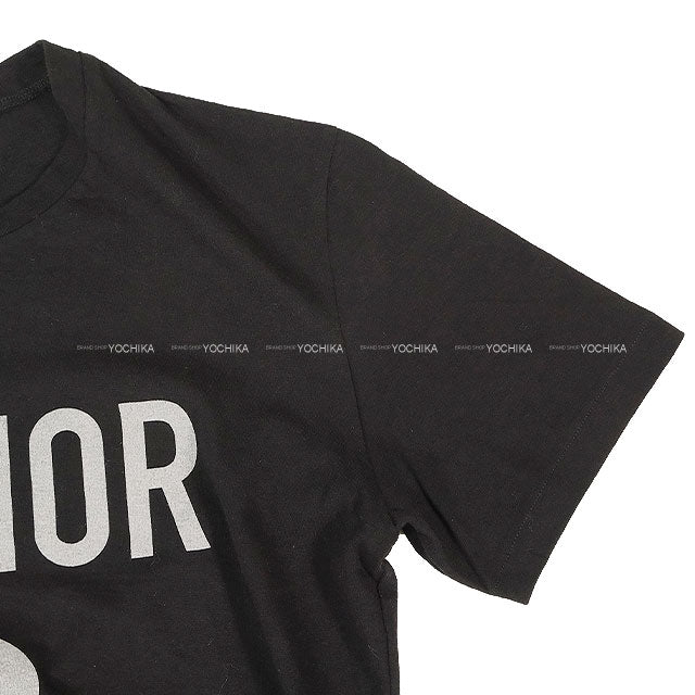 Dior Short sleeve t shirt JA DIOR Noir (Black) Cotton /Linen jersey #XS 213T03TC003[BRAND NEW][Authentic]