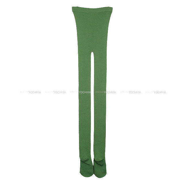 Miu Miu Tights Rib Logo #2 Edera Green Cotton MCZ480[BRAND NEW][Authentic]