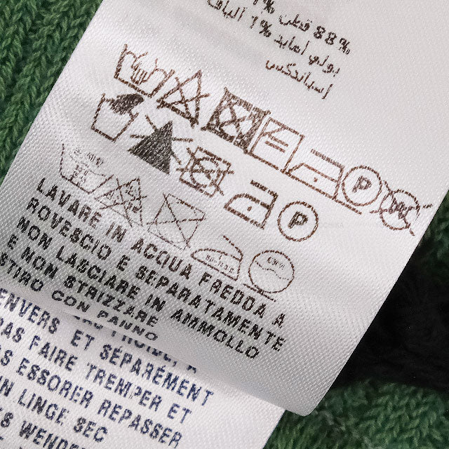 Miu Miu Tights Rib Logo #2 Edera Green Cotton MCZ480[BRAND NEW][Authentic]