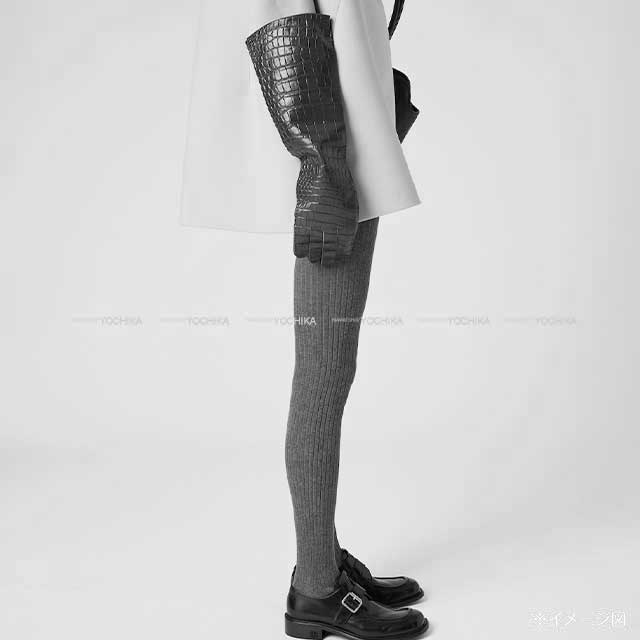 Miu Miu Tights Ribbed Cotton Logo #2 Navy Cotton MCZ480[BRAND NEW][Authentic]