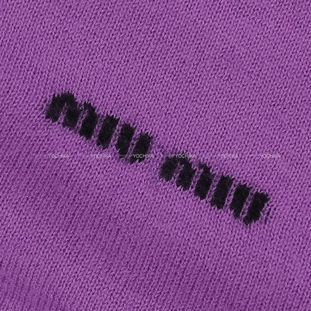Miu Miu Knit long sleeve logo crew neck Pastel Purple Cashmere/Silk #38 MML01F-1717-F0230[BRAND NEW][Authentic]