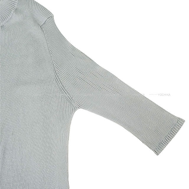 2024AW Miu Miu Knit Top Middle neck Turtle neck Rib Half length Astro Silk #42 MMR458 S000 18BQ[BRAND NEW][Authentic]