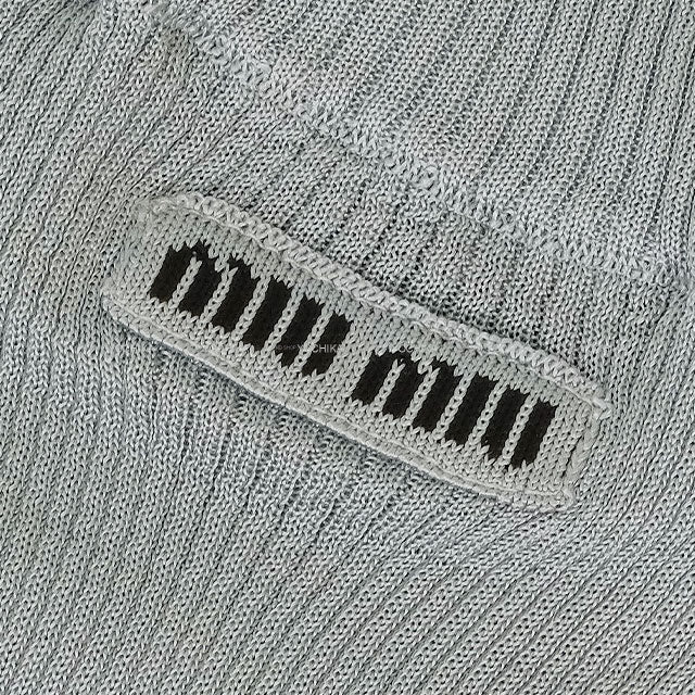 2024AW Miu Miu Knit Top Middle neck Turtle neck Rib Half length Astro Silk #42 MMR458 S000 18BQ[BRAND NEW][Authentic]