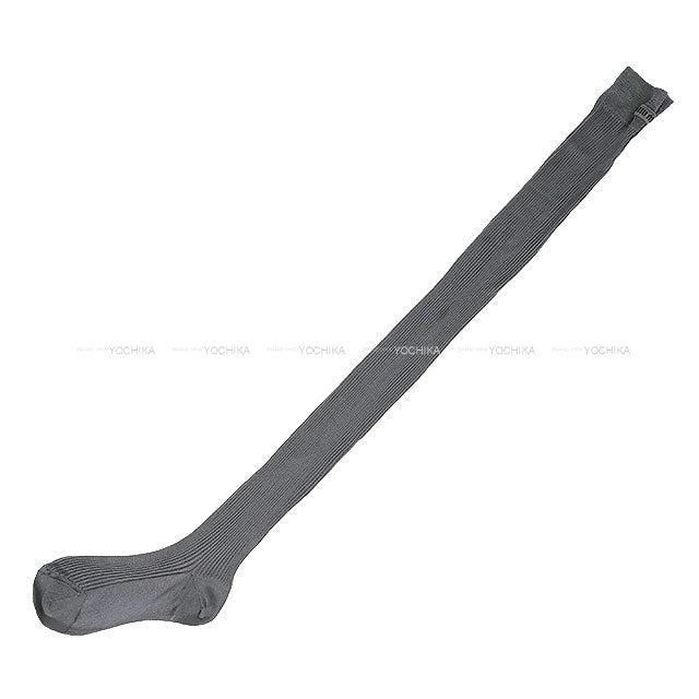 Miu Miu Socks knee-high Simple Grey Silk MCZ522[BRAND NEW][Authentic]