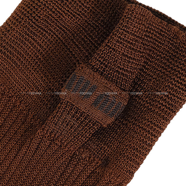 Miu Miu Socks knee-high Simple Cacao Silk MCZ522[BRAND NEW][Authentic]