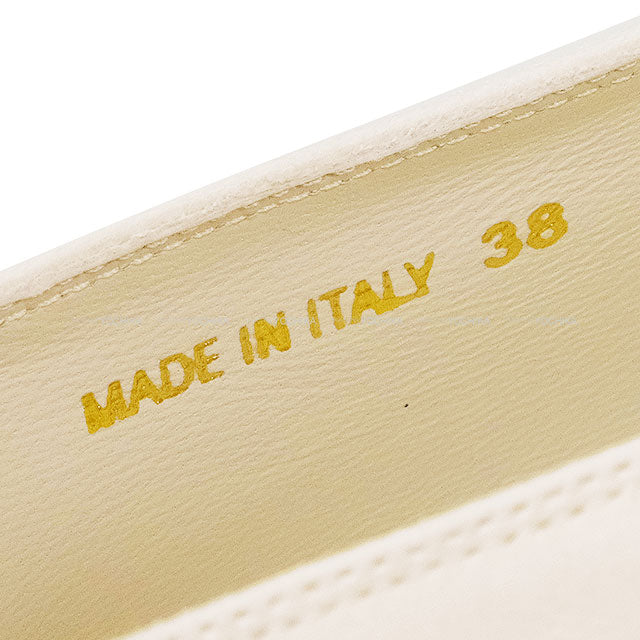 Miu Miu Flat Shoes Élan Ballerina #38 Ivory Nappa Leather #38 5F552E 038 F0304[BRAND NEW][Authentic]