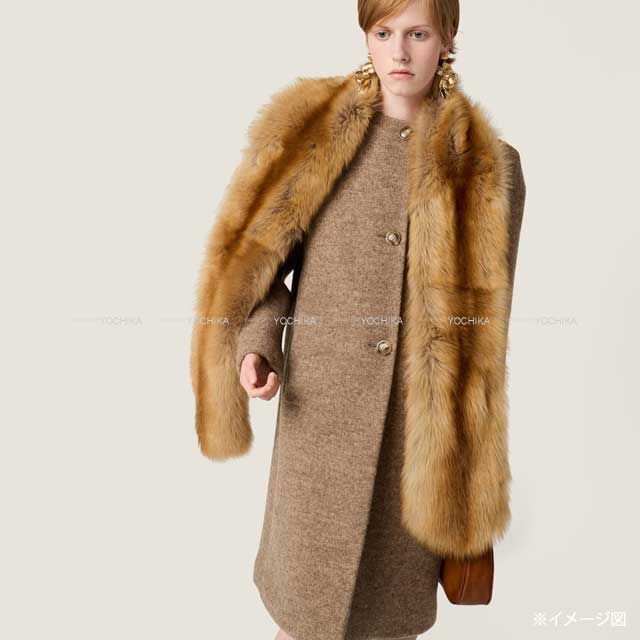 Miu Miu Stall Shearling Fur Caramel Sheep Leather MPY051[BRAND NEW][Authentic]