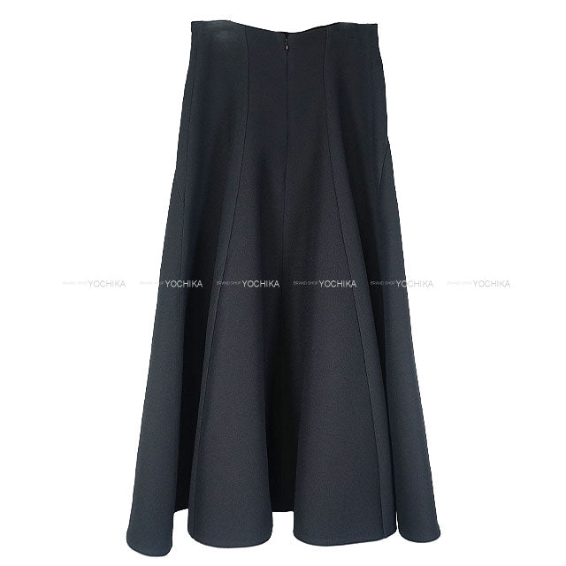 Dior skirt Medium Flared Noir (Black) Wool/Silk #34 151J121A1166[EXCELLENT][Authentic]