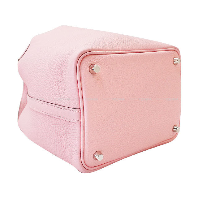 HERMES Handbag Picotin Lock 18 PM Rose Sakura Taurillon Clemence Silver HW Stamp Z[EXCELLENT][Authentic]