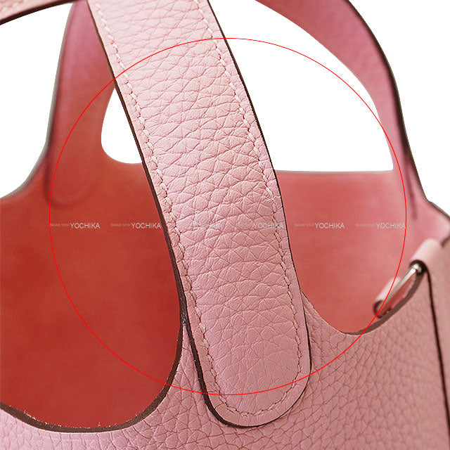 HERMES Handbag Picotin Lock 18 PM Rose Sakura Taurillon Clemence Silver HW Stamp Z[EXCELLENT][Authentic]